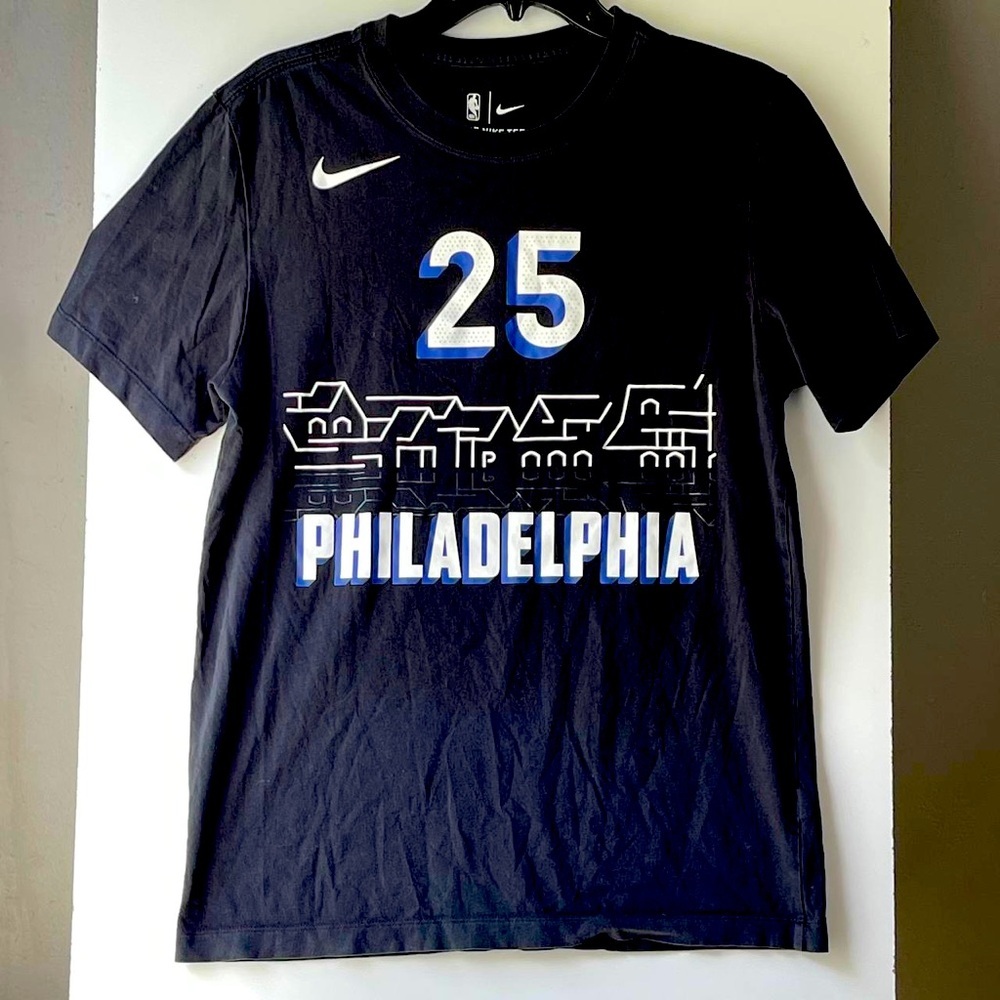 Youth Philadelphia 76ers Ben Simmons Nike Black 2020 City Edition Short Sleeve M